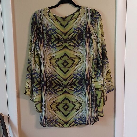 River Island Tropical Geometric Tunic or Dress with Psychedelic Print - Picture 2 of 6